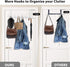 Over The Door Hooks, 2 Pack Hanger Hooks for Hanging, Towel Racks for Bathroom with 12 Coat Hooks