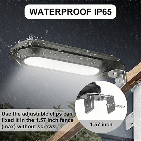 MOLEBIT 18 250 1 Pack) Solar Lights Outdoor Waterproof, Solar Lights for Outside Gutter Light Wall Sconces Super Bright