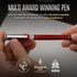 Scriveiner Deep Crimson Red Rollerball, Stunning Red Lacquer Luxury Pen with Chrome Finish, Gift Set