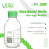 Media Bottle, 4 Pcs of 500ml Borosilicate Glass Bottles with GL45 Screw Caps for Lab Storage