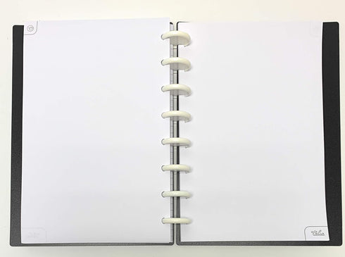Talia Discbound Notebook Refills, Junior Size (5.5in x 8.5in), Blank Pages
