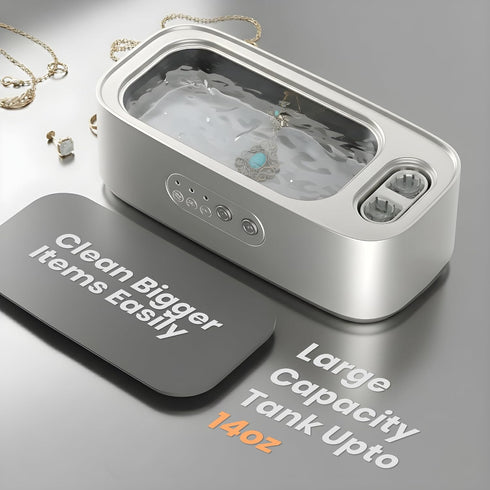 BLIVORRA 48KHz 3-Speed Ultrasonic Jewelry Cleaner Mini Sonic Cleaning Machine for Glasses, Diamonds & Watches Portable