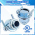 Nm Clamp Type Cable Connectors, 1/4 Inch Metal Electrical Box Wire Clamps for Metallic Conduit, Zinc Alloy (10 Pcs)
