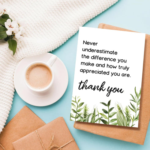 Naixiwen Employee Thank You Card, Appreciation Card for Coworker Boss Staff, Never Underestimate The Different You