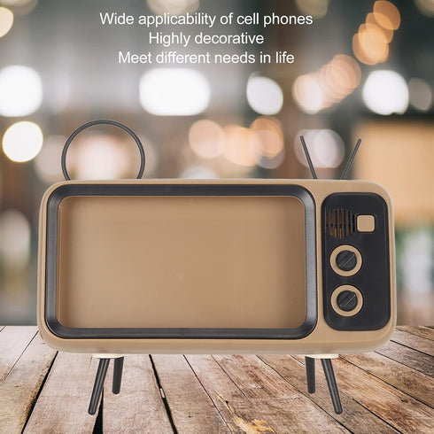 Locadence Retro TV Style Stand Holder, Scratch Resistant Desktop Mobile Phone Stand, Decorative Cartoon Desktop Bracket
