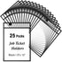 Cholemy 25 Pcs Job Ticket Holders, 9 x 12'' Dry Erase Document Holder, Reusable Clear Pocket Sleeves for Office