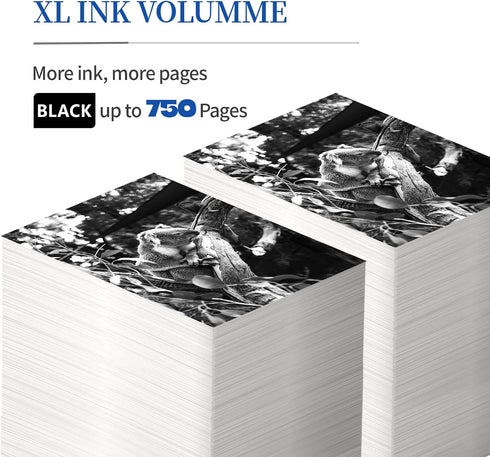 INKCLOUD Compatible Black Ink Cartridges for HP 63XL, Replacement for HP 3830, 5255, 5258, 4520, 4512
