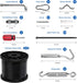 Toyeah 164FT 304 String Light Hanging Kit with Vinyl Coated Stainless Steel Wire Rope, Globe String Light Suspension