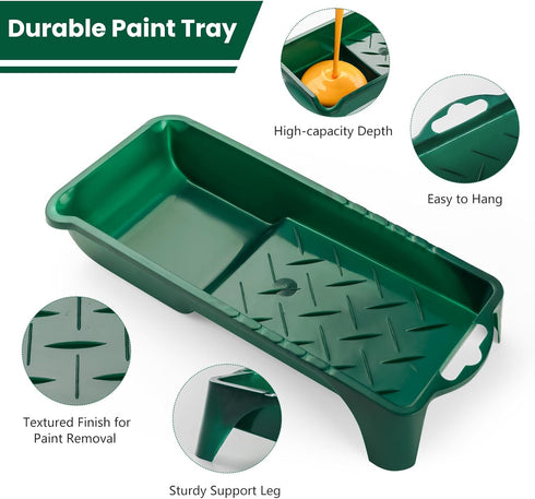 12 Pack, 2 Inch Paint Roller Kit, Paint Roller, Mini Paint Roller with Tray Liners, Small Paint Roller for All Paints