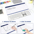 Glass Desktop Whiteboard with Storage, Desk White Board with Keyboard Stand, Drawers for Home, School, Office
