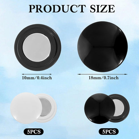 Yuanan 10 Pairs Marathon Bib Magnets for Runners, Running Bib Magnets, Bibs Boards for Runners - Magnetic Race Number