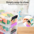 6 Pack) Extra Large Pencil Box, Plastic Hard Pencil Pen Case, Clear Crayon Box Bulk Marker Organizer, Plastic Storage