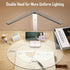 kvppvt LED Double Head Desk Lamp, Rechargeable Portable Table Lamp, Adjustable Light Color and Brightness, USB Powered