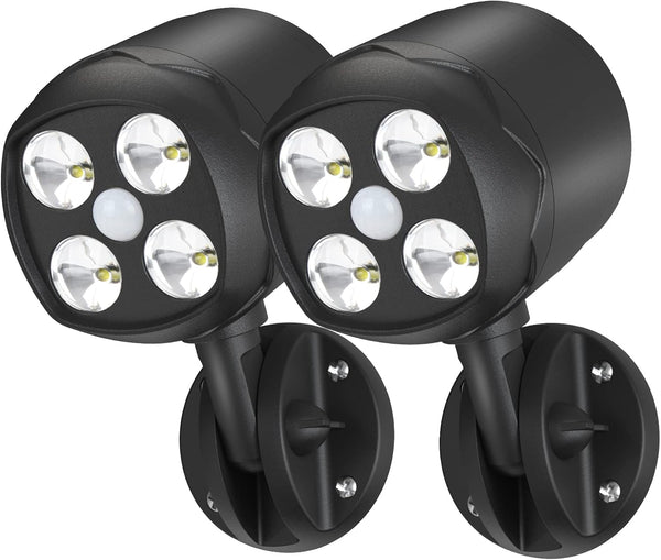 Motion Sensor Outdoor Lights, Battery Motion Sensor Light Outdoor, 6000K LED Spotlight