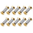 10 Packs Knife Handle Screws - Gold Hex Flat Head Screws, Fasteners for Fixing Blade Knife
