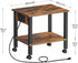 HOOBRO 2-Tier BF38UPS01 Printer Stand with Charging Station, Under Desk Printer Table, Printer Cart with Storage