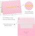 Envelopes,50 Pack Crisky Pink Thank You Cards with Lattice Polka Dot Thank You Cards Bulk for Baby Shower, Birthday