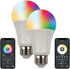 2 A19 Bulb Bulb Programmable Pack 2 9W Dimmable Bulbs CLEANLIFE Smart Gen LED - RGB + Tunable White Smart with WiFi
