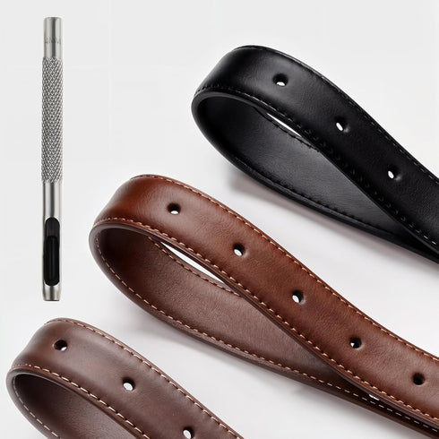 Xinjoduz Set (1.5mm-4mm) 6PCS Set Hollow Leather Hole Punch with Stainless Steel Tool Metal Hollow Punches for Belt DIY