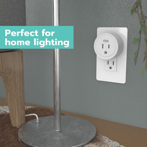 KMC Smart Plug Mini 4-Pack, Wi-Fi Outlets for Smart Home, Remote Control Lights and Devices, No Hub Required
