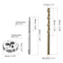 uxcell Tap and Die and Drill Bit Set, M3 x 0.5 Left Hand Thread Milling Tap and Round Die