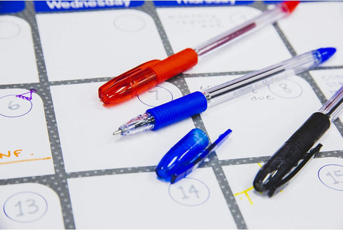 BAZIC G-Flex Dazzle Oil-Gel Ink Pen, Cushion Grip, 4 per Pack (17030-24P)