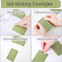 Whaline 200Pcs Self Adhesive Wedding Favor Packets, Green Envelope Minimalist Storage Pockets for Garden & Party