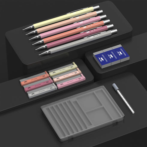 Mr. Pen Mechanical Pencil Set with Lead and Erasers Refills - 6 Pack, Boho Theme, 0.5mm & 0.7mm Pastel Pencils