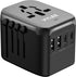 Universal International Power Travel Plug Adapter, 5 in 1 European Adapter with 2xUSB-A and 2xUSB C Wall Charger