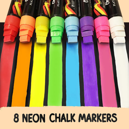 8 15mm 3 1 28g Washable Window Markers for Cars - Jumbo, in Nib, Ink - Liquid Chalk Markers for Chalkboard, Blackboard