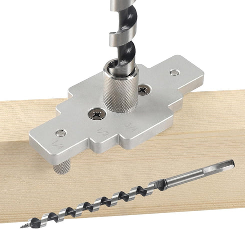 Floating Shelf Bracket Dowel Jig Kit with 1/2" x 9" Drill Bit, Self Centering Drill Guide for Floating Shelf