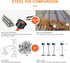 300pcs Replacement Steel Needles for Flooring Wall Tile Leveling System, 1/16" 1.5mm Reusable Spare Steel Pin Tiling