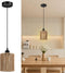 BoostArea Rattan Pendant Lights Kitchen Island, Farmhouse Chandelier with Handwoven Wicker Shade,