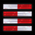 Outdoor Reflective Tape Red White 1 in X 75 FT Waterproof Self Adhesive DOT-C2 Trailer Safety Caution Tape