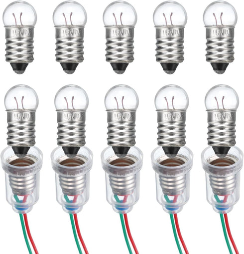 MECCANIXITY 1.5V/0.3A E10 Mini Light Bulbs, 1 Set for Scientific Experiment Lighting