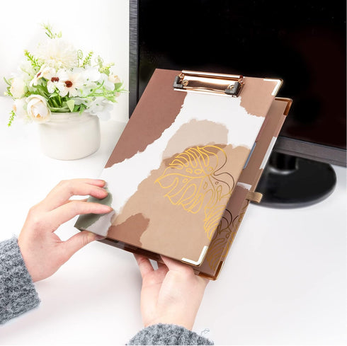 Mini 3 Ring Binder 1 Inch for 5.5" x 8.5" Paper, EYROZILL Cute Mini Binder with 5-Tab Dividers for School