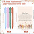Sinload 24 Sets Volunteer Appreciation Pen Gift Bulk Inspirational Quotes Ballpoint Pens with Volunteer Thank You Card