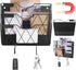 Magnetic File Holder, 3-Tier Black File Organizer for Cabinets, Mail & Magazine Holder, No-Drill Mount for Office Home