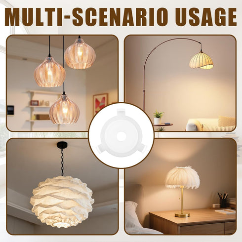 Asofelk 10PCS E27 M11 Lamp Shade Adapter Ring, Lampshade Reducer Light Rings, White Plastic Lampshades Reducing Rings
