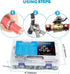 210pcs Single Ear Hose Clamp with Pincers Crimper Tool, 12 Size 6-36.1mm 304 Stainless Steel Assortment Kit