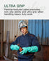 PACIFIC PPE 2 Pairs Nitrile Chemical Resistant Gloves, Flocked, XX-Large, 15 mil, Strong Acid & Alkali Resistant