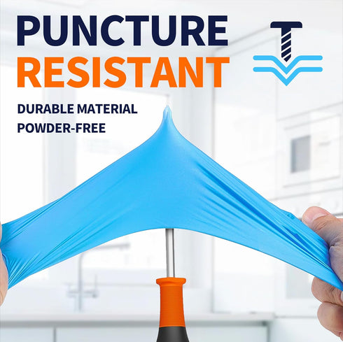Medical Nitrile Exam Gloves, 100 Pcs Latex-Free & Powder-Free Non-Sterile Food Safe Cleaning Disposable