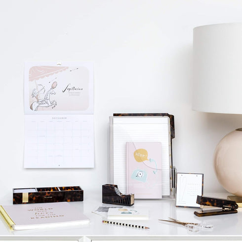 Kate Spade New York Notepad Folio Refill Set, 2 Letter Size Pads with 50 Lined Sheets Each, Cream