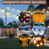 MuliVid 2 Pack 10FT Lighting Hanging Pole for Outside, Waterproof Hardened Metal Outdoor String Light Poles for Patio