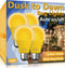 Dusk to Dawn Bug Light Bulb Outdoor, 4 Pack, Amber Bug Light, Auto On/Off, 10W (100W Equivalent), E26 Base