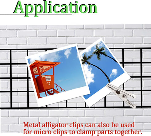 100 PCS Metal Alligator Clips, 43 mm Nickel Plated Spring Clamps for Soldering and Electrical Testing