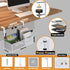 orbixa Under Desk Storage Organizer Clamp-On, Mesh Metal 3-IN-1 Desk Side Storage for Office Supplies & Home Essentials