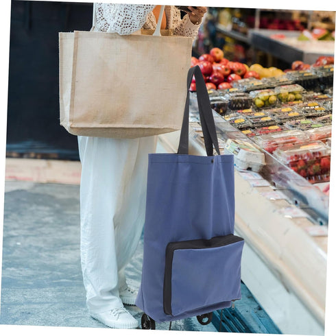 Collapsible Hand Truck with Large Grocery Bag - Portable Dolly for Easy Moving
