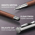 WEMATE Wood Rollerball Pen Set with 2 Extra Ink Refills (1 Black & 1 Blue), Luxury Office Gift for Men