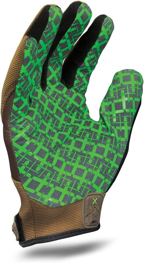 Ironclad EXO2-PGG-04-L Project Grip Gloves, Large, Brown & Green